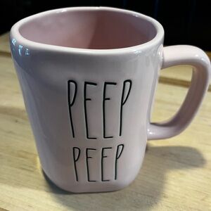 Pink 'Peep Peep' Rae Dunn Ceramic Coffee Mug - Soft Pink